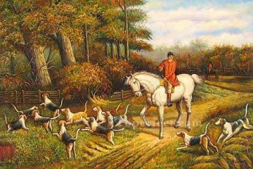 Gdr020 classical hunting Oil Paintings